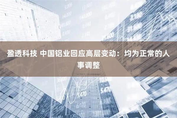 盈透科技 中国铝业回应高层变动：均为正常的人事调整