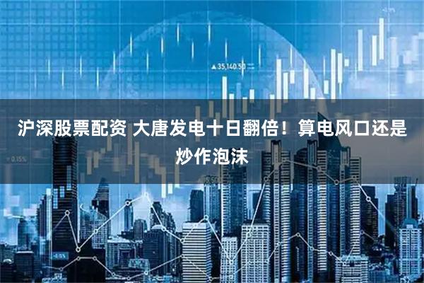 沪深股票配资 大唐发电十日翻倍！算电风口还是炒作泡沫
