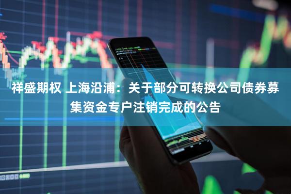 祥盛期权 上海沿浦：关于部分可转换公司债券募集资金专户注销完成的公告