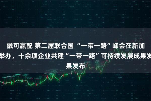 融可赢配 第二届联合国 “一带一路”峰会在新加坡举办,十余项企业共建“一带一路”可持续发展成果发布